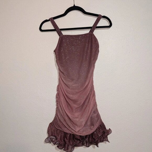 Speechless Girls Glitter Mesh Ruffle Hem Party Dress Size 10 - Picture 2 of 9